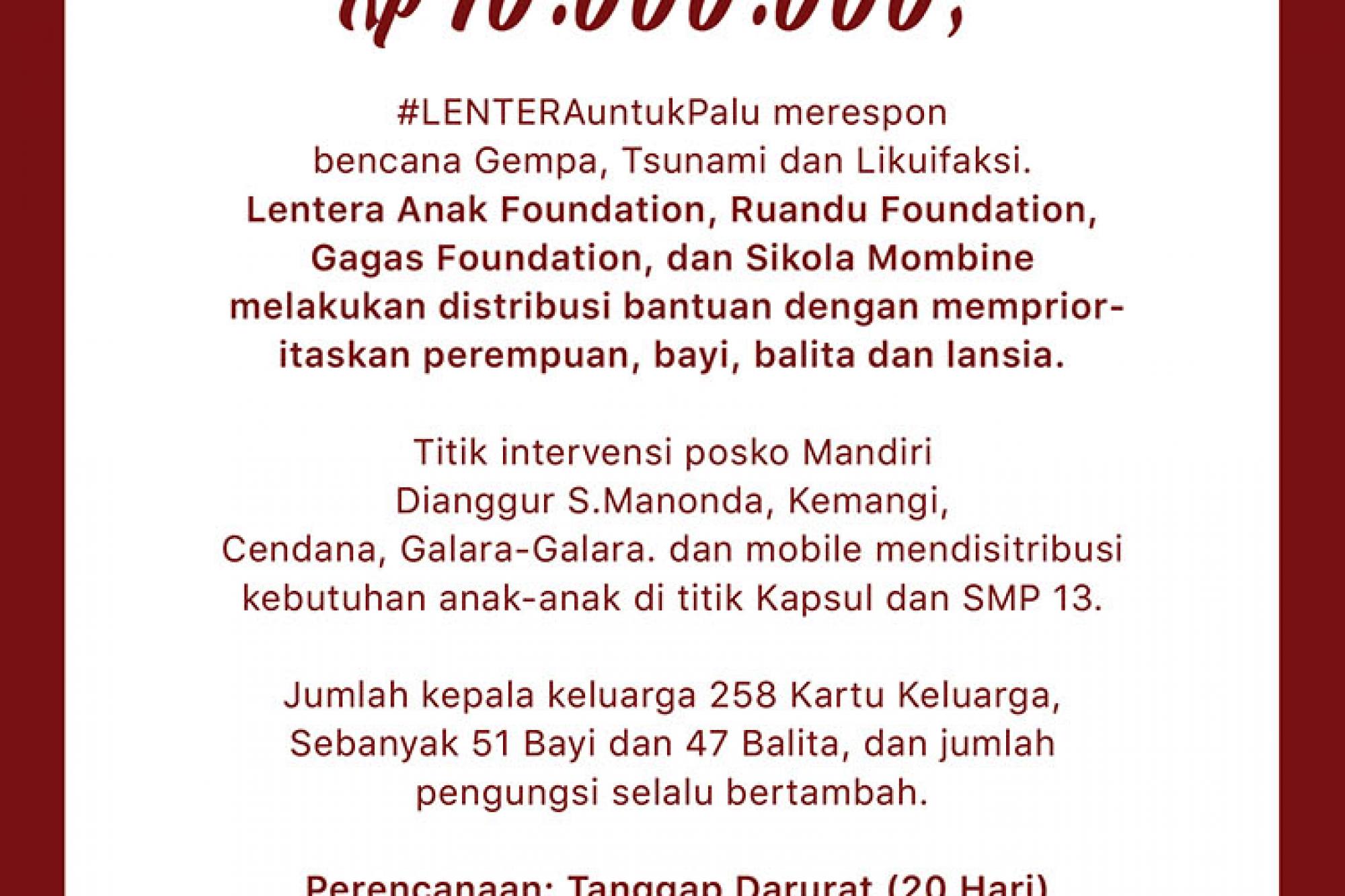 Lentera Untuk Palu